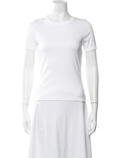 Pre-owned Flore Flore Crew Neck Short Sleeve T-shirt W/ Tags In White