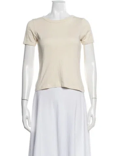 Pre-owned Flore Flore Crew Neck Short Sleeve T-shirt In White