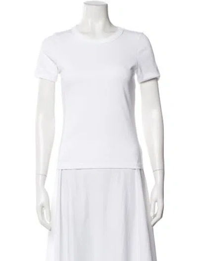 Pre-owned Flore Flore Crew Neck Short Sleeve T-shirt In White