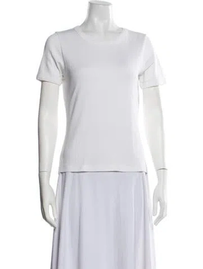 Pre-owned Flore Flore Crew Neck Short Sleeve T-shirt In White