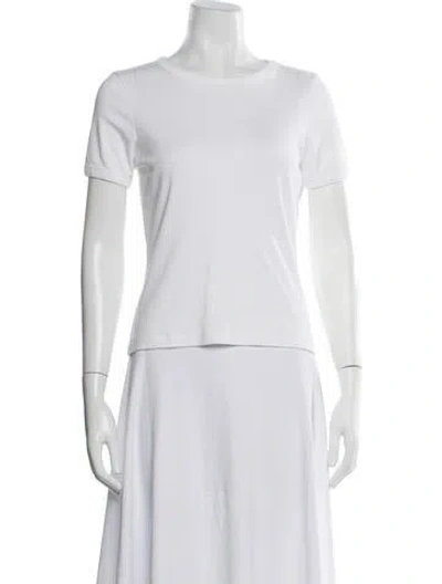 Pre-owned Flore Flore Crew Neck Short Sleeve T-shirt In White