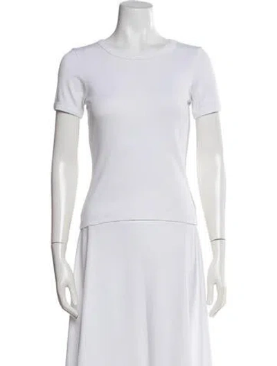 Pre-owned Flore Flore Crew Neck Short Sleeve T-shirt In White