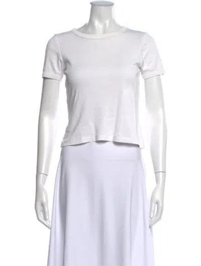 Pre-owned Flore Flore Crew Neck Short Sleeve T-shirt In White