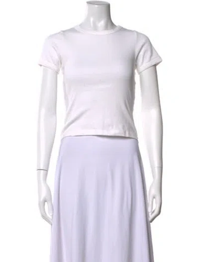Pre-owned Flore Flore Crew Neck Short Sleeve T-shirt In White