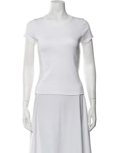 Pre-owned Flore Flore Crew Neck Short Sleeve T-shirt In White