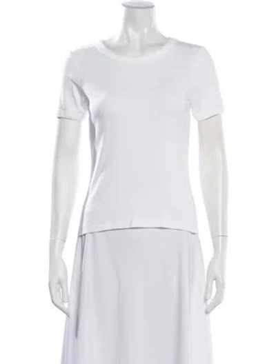 Pre-owned Flore Flore Crew Neck Short Sleeve T-shirt In White