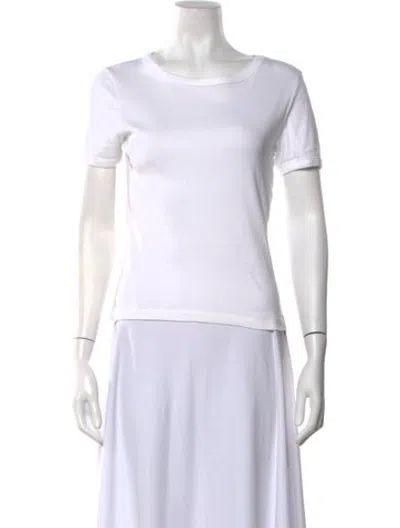 Pre-owned Flore Flore Crew Neck Short Sleeve T-shirt In White