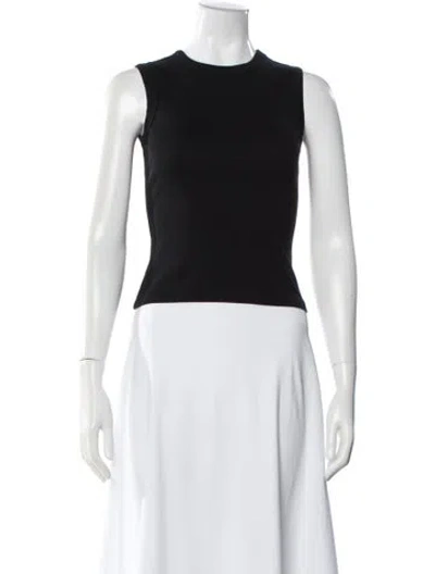 Pre-owned Flore Flore Crew Neck Sleeveless Top In Black