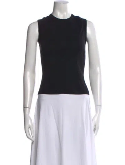 Pre-owned Flore Flore Crew Neck Sleeveless Top In Black