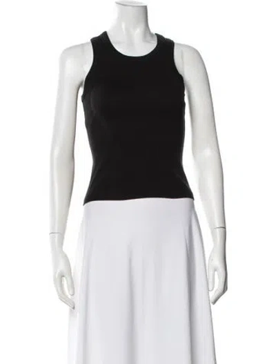 Pre-owned Flore Flore Crew Neck Sleeveless Top In Black
