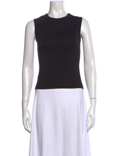 Pre-owned Flore Flore Crew Neck Sleeveless Top In Black