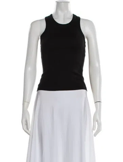 Pre-owned Flore Flore Crew Neck Sleeveless Top In Black