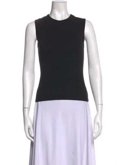 Pre-owned Flore Flore Crew Neck Sleeveless Top In Black