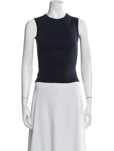 Pre-owned Flore Flore Crew Neck Sleeveless Top In Blue