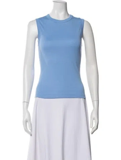 Pre-owned Flore Flore Crew Neck Sleeveless Top In Blue