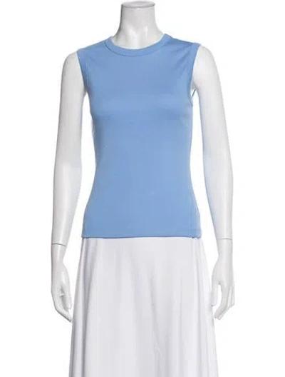Pre-owned Flore Flore Crew Neck Sleeveless Top In Blue