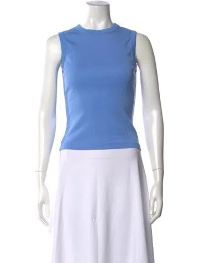 Pre-owned Flore Flore Crew Neck Sleeveless Top In Blue