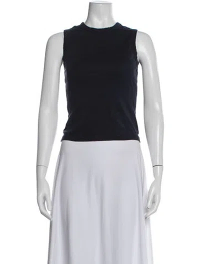 Pre-owned Flore Flore Crew Neck Sleeveless Top In Blue