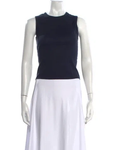 Pre-owned Flore Flore Crew Neck Sleeveless Top In Blue