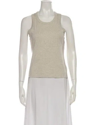 Pre-owned Flore Flore Crew Neck Sleeveless Top In Gray