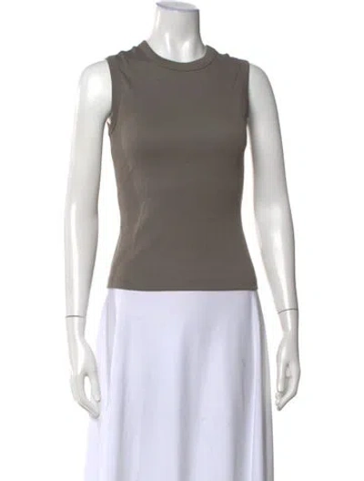 Pre-owned Flore Flore Crew Neck Sleeveless Top In Gray