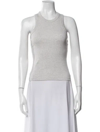 Pre-owned Flore Flore Crew Neck Sleeveless Top In Grey