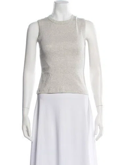 Pre-owned Flore Flore Crew Neck Sleeveless Top In Grey
