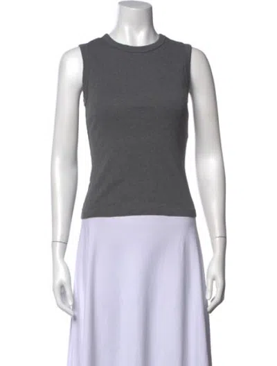 Pre-owned Flore Flore Crew Neck Sleeveless Top In Grey