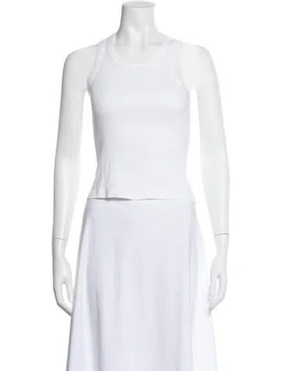 Pre-owned Flore Flore Crew Neck Sleeveless Top In Neutral