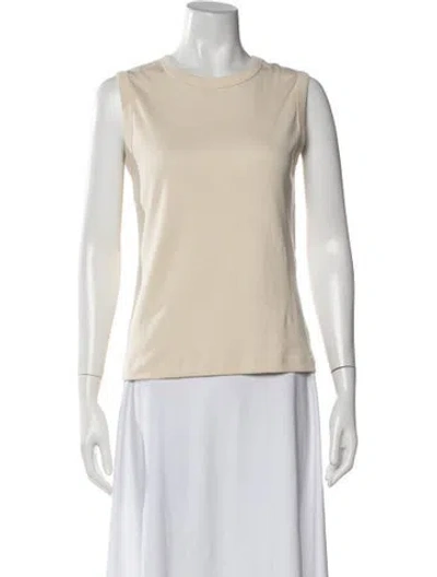 Pre-owned Flore Flore Crew Neck Sleeveless Top In Neutrals