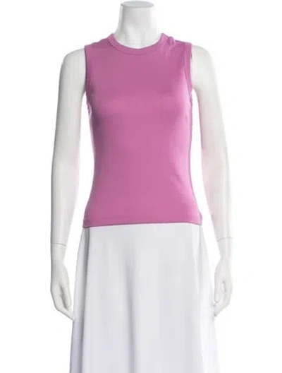Pre-owned Flore Flore Crew Neck Sleeveless Top In Pink