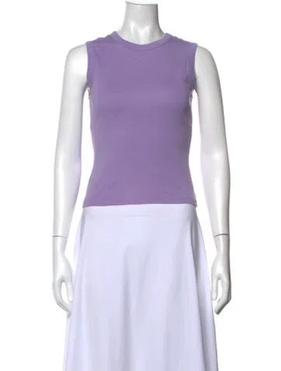 Pre-owned Flore Flore Crew Neck Sleeveless Top In Purple