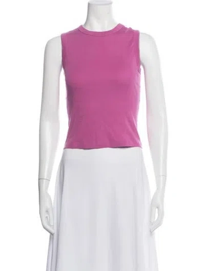 Pre-owned Flore Flore Crew Neck Sleeveless Top In Purple