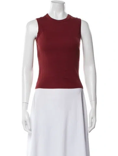 Pre-owned Flore Flore Crew Neck Sleeveless Top In Red