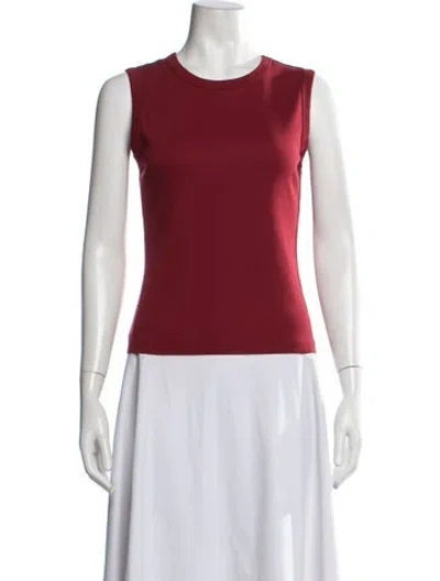 Pre-owned Flore Flore Crew Neck Sleeveless Top In Red