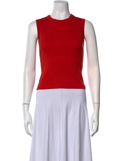 Pre-owned Flore Flore Crew Neck Sleeveless Top In Red