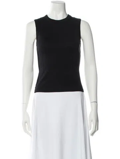 Pre-owned Flore Flore Crew Neck Sleeveless Top W/ Tags In Black