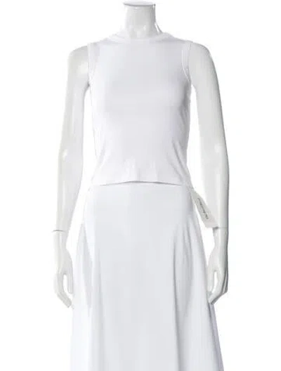 Pre-owned Flore Flore Crew Neck Sleeveless Top In White