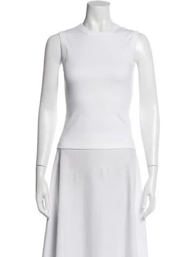Pre-owned Flore Flore Crew Neck Sleeveless Top In White