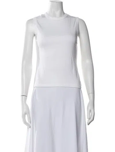 Pre-owned Flore Flore Crew Neck Sleeveless Top In White