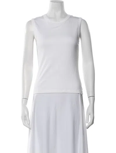 Pre-owned Flore Flore Crew Neck Sleeveless Top In White