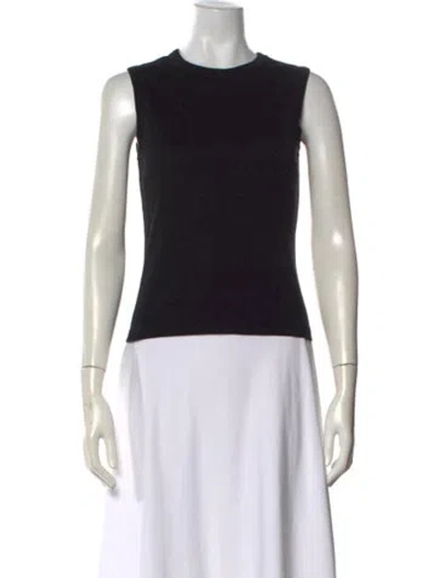 Pre-owned Flore Flore Crew Neck Sleeveless T-shirt In Black