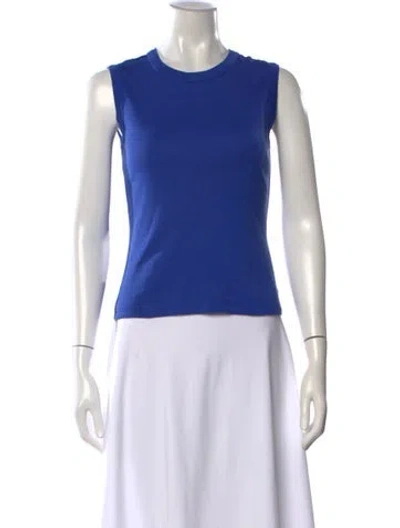 Pre-owned Flore Flore Crew Neck Sleeveless T-shirt In Blue