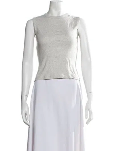 Pre-owned Flore Flore Crew Neck Sleeveless T-shirt In Gray