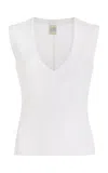 Flore Flore Dewi Organic Cotton Tank Top In White