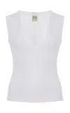 Flore Flore Dewi Organic Cotton Tank Top In White