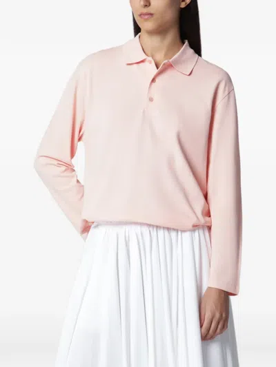 Flore Flore Diana Organic Cotton Polo Shirt In Pink