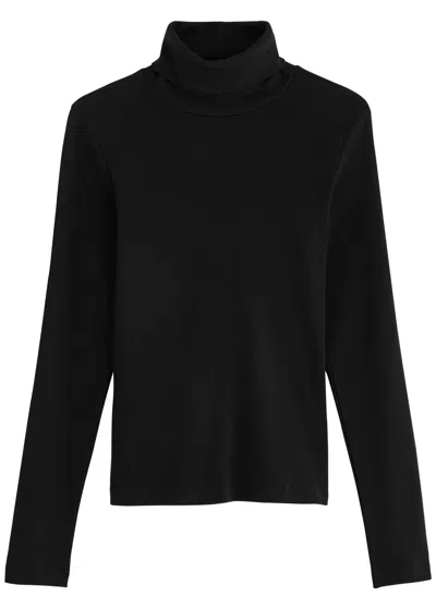 Flore Flore Dinah Turtleneck Cotton Top In Black