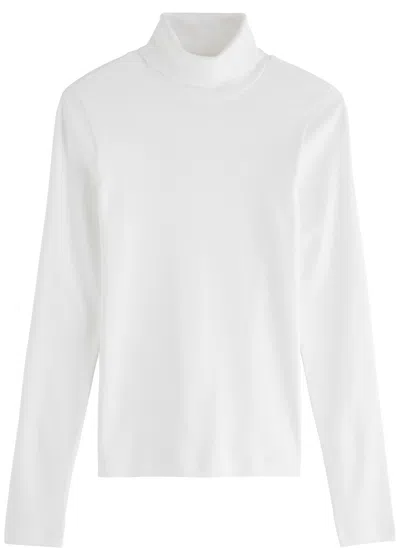 Flore Flore Dinah Turtleneck Cotton Top In White