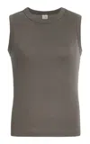 Flore Flore Esmé Cotton Tank Top In Brown